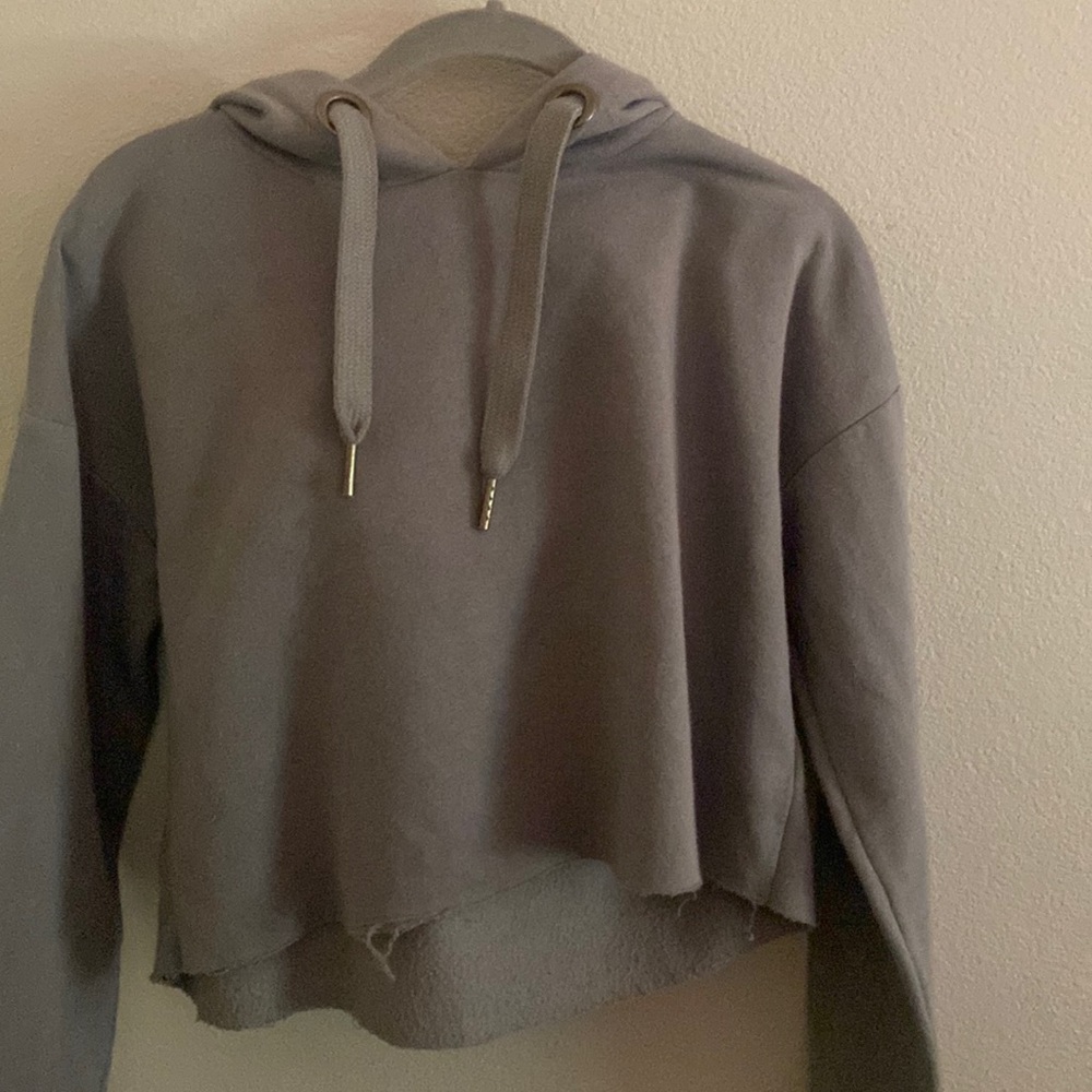 Grey small cropped hoodie